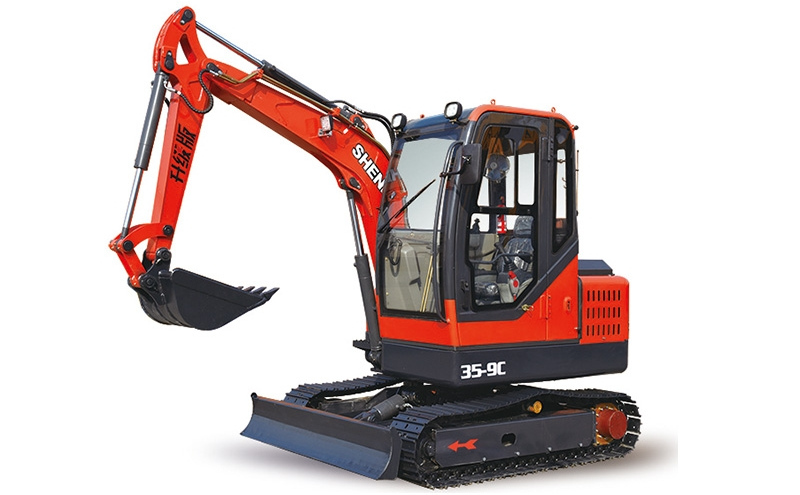 Lifting method of small excavator